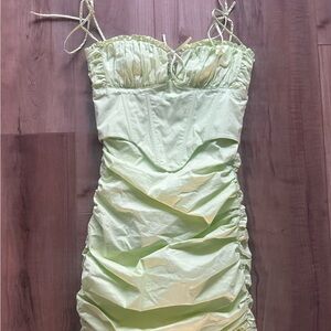 NWT Oh Polly Green Corset Mini Dress
